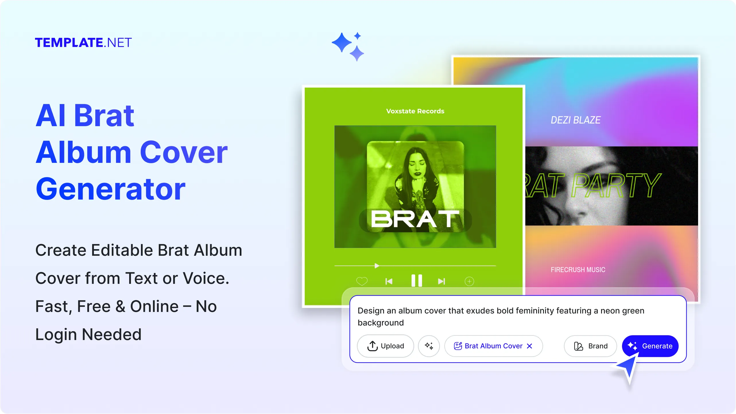 Free AI Brat Album Cover Generator, Free AI Brat Album Cover Maker Online